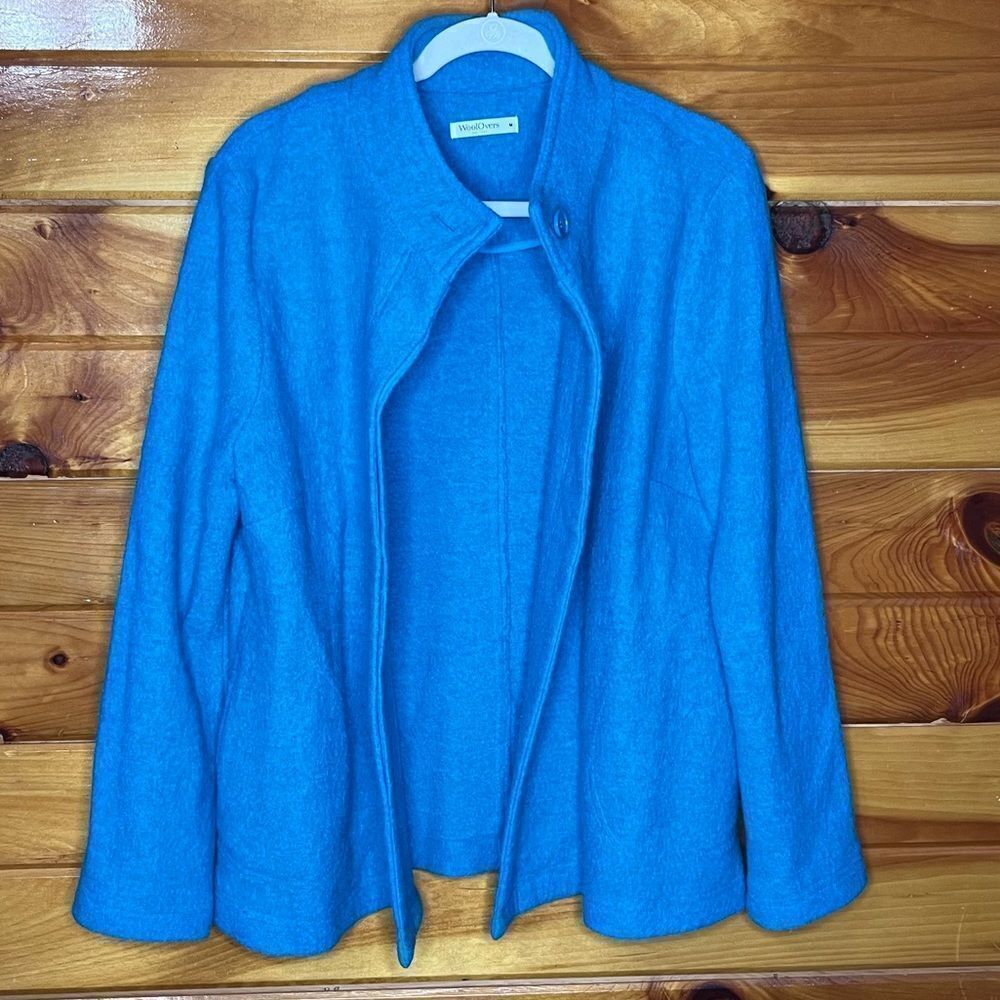 Woolovers Boiled Wool Button Down Coat Medium - image 4